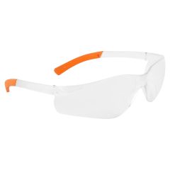 Portwest PW38 Pan View Spectacles - (Clear/Orange)