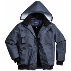 Portwest F465 3-in-1 Bomber Jacket - Waterproof, Quilt Lined (Black or Navy)