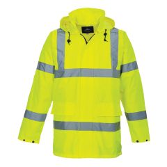 Portwest S160 Hi-Vis Rain Lite Traffic Jacket - Waterproof (Orange or Yellow)