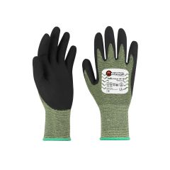 Tranemo RG0008 Flame Retardant Waterproof Gloves ARC 12 - Green/Black