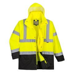 Portwest S768 Hi-Vis 5-in-1 Contrast Executive Jacket  - (Yellow/Black)