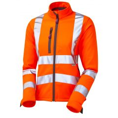 Leo Workwear HONEYWELL ISO 20471 Class 2 Women's Softshell Jacket - Hi Vis Orange