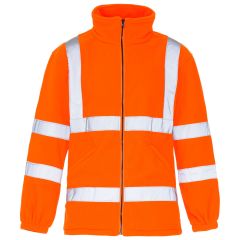 SuperTouch Orange Hi Vis Fleece Jacket 3808 - Rail Spec (Orange)