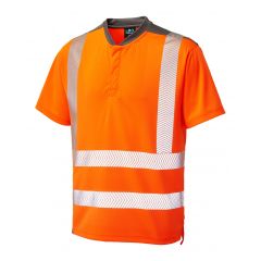 Leo Workwear PUTSBOROUGH ISO 20471 Class 2 Performance T-Shirt - Hi Vis Orange