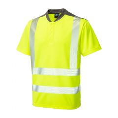Leo Workwear PUTSBOROUGH ISO 20471 Class 2 Performance T-Shirt - Hi Vis Yellow