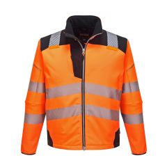 Portwest T402 PW3 Hi-Vis Softshell Jacket (3L) - Rail Spec (Orange/Black)