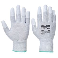 Portwest VA198 Vending Antistatic PU Fingertip Glove - (Grey)