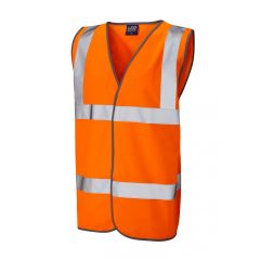 Leo Workwear TARKA ISO 20471 Class 2 Waistcoat - Hi Vis Orange