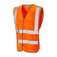 Leo Workwear ARLINGTON ISO 20471 Class 2 Coolviz Waistcoat - Hi Vis Orange