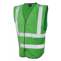 Leo Workwear PILTON Coloured Reflective Waistcoat - Green
