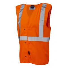 Leo Workwear CHAPELTON ISO 20471 Underground Waistcoat - Hi Vis Orange