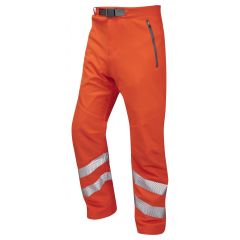 Leo Workwear LANDCROSS ISO 20471 Class 1 Stretch Work Trouser - Hi Vis Orange