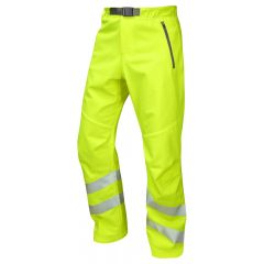 Leo Workwear LANDCROSS ISO 20471 Class 1 Stretch Work Trouser - Hi Vis Yellow