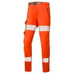 Leo Workwear STARCROSS ISO 20471 Class 2 Women's Stretch Work Trouser - Hi Vis Orange
