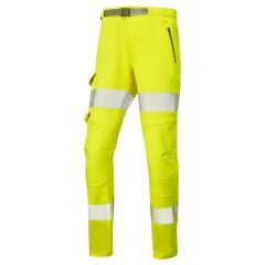Leo Workwear STARCROSS ISO 20471 Class 2 Women's Stretch Work Trouser - Hi Vis Yellow