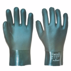 Portwest A827 Double Dipped PVC Gauntlet Gloves 27cm