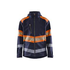 Blaklader 4494 Hi-Vis Softshell Jacket - Navy Blue/Orange