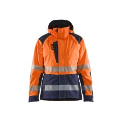 Blaklader 4436 Women's Shell Jacket Hi-Vis - Orange/Navy Blue