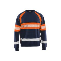 Blaklader 3359 Hi-Vis Sweater - Navy Blue/Orange