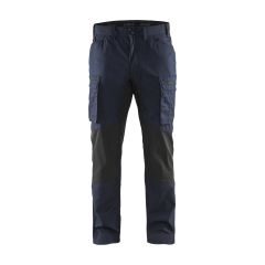 Blaklader 1459 Stretch Service Trousers - 65% Polyester/35% Cotton (Dark Navy/Black)