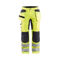 Blaklader 1552 High Vis Trouser With Stretch - Water Repellent (High Vis Yellow/Mid Grey)
