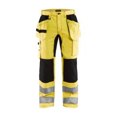 Blaklader 1552 High Vis Trouser With Stretch - Water Repellent (Yellow/Black)