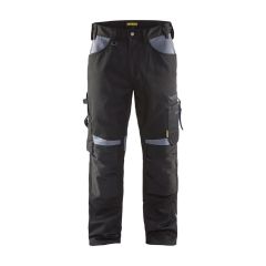 Blaklader 1556 Trousers Without Nail Pockets (Black/Grey)