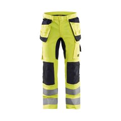 Blaklader 1587 Multinorm FR Inherent Trousers with Stretch (High Vis Yellow/Navy)