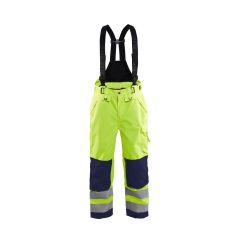 Blaklader 1867 Shell Trousers High Vis - Waterproof, Windproof, Breathable (High Vis Yellow/Navy)
