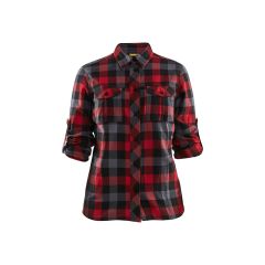Blaklader 3209 Women's Flannel Shirt 100% Cotton (Red/Black)