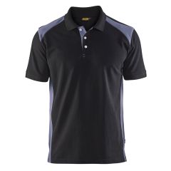 Blaklader 3324 Pique 2 Colour Polo Shirt (Black/Grey)
