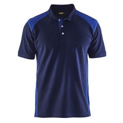 Blaklader 3324 Pique 2 Colour Polo Shirt (Navy Blue/Cornflower Blue)