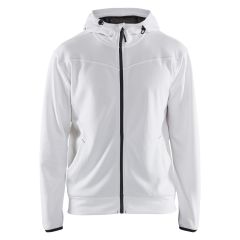 Blaklader 3363 Full Zip Hoodie Sweatshirt (White / Dark Grey)