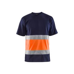 Blaklader 3387 High Vis T-Shirt Class 1 (Navy/High Vis Orange)