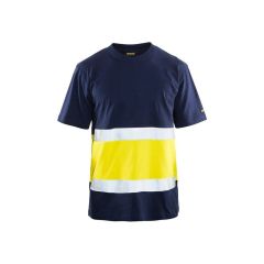 Blaklader 3387 High Vis T-Shirt Class 1 (Navy/High Vis Yellow)