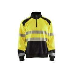 Blaklader 3556 High Vis Sweatshirt With Half Zip (Yellow/Black)