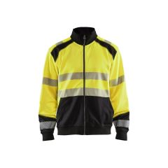 Blaklader 3558 High Vis Sweatshirt With Full Zip (Yellow/Black)