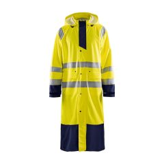Blaklader 4325 Rain Coat High Vis Level 1 - Waterproof, Windproof (Yellow/Navy Blue)