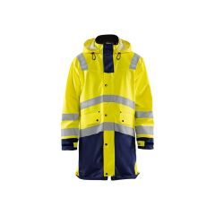 Blaklader 4326 Rain Coat High Vis Level 3 - Waterproof, Windproof (Yellow/Navy Blue)