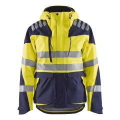 Blaklader 4490 Shell Jacket Hi Vis Evolution - Waterproof, Windproof (Yellow/Navy Blue)
