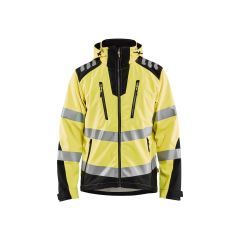 Blaklader 4491 Softshell Jacket High Vis - Waterproof, Windproof (High Vis Yellow/Black)