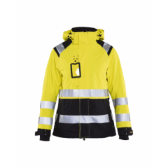 Blaklader 4904 Ladies High Vis Shell Jacket - Waterproof, Windproof (Yellow/Black)