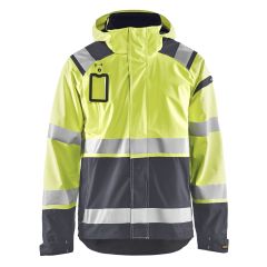 Blaklader 4987 Hi Vis Waterproof Shell Jacket (Hi Vis Yellow / Mid Grey)
