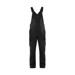 Blaklader 2644 Industry Bib Overall with Stretch (Black / Red)