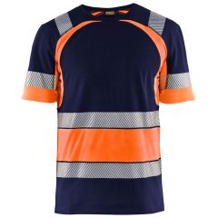 Blaklader 3421 High Vis T-Shirt (Navy Blue/Orange)