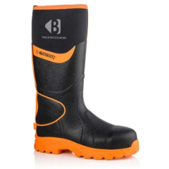 Buckbootz BBZ8000 High Visibility Safety Neoprene Wellington Boots - Buckler (Black/Orange)