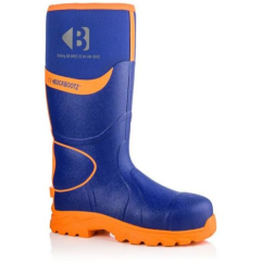 Buckbootz BBZ8000 High Visibility Safety Neoprene Wellington Boots - Buckler (Blue/Orange)