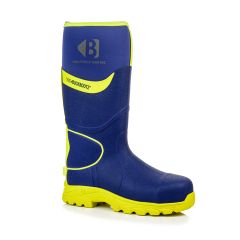 Buckbootz BBZ8000 High Visibility Safety Neoprene Wellington Boots - Buckler - Blue / Yellow