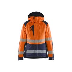 Blaklader 4456 Women's Winter Jacket Hi-Vis - Orange/Navy Blue