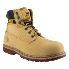Caterpillar Holton Leather Goodyear Welted Safety Boot - S3 HRO SRC (Honey)